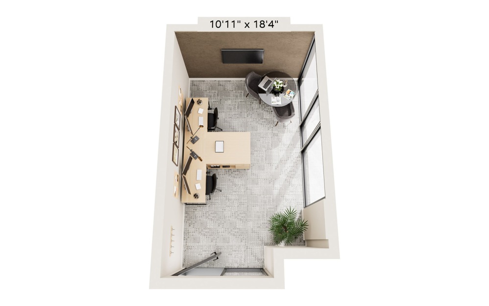 office with desk and chairs