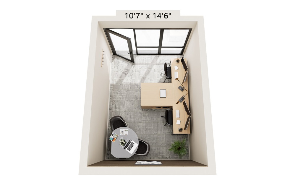 office with desk and chairs