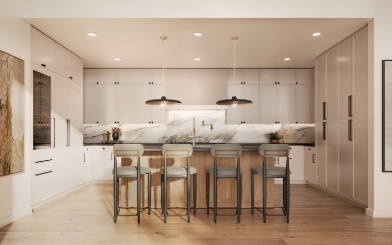 kitchen with ample counter-space and modern appliances